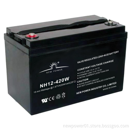 12V 112ah 420W High Rate SLA Battery for UPS (NH12-420W)